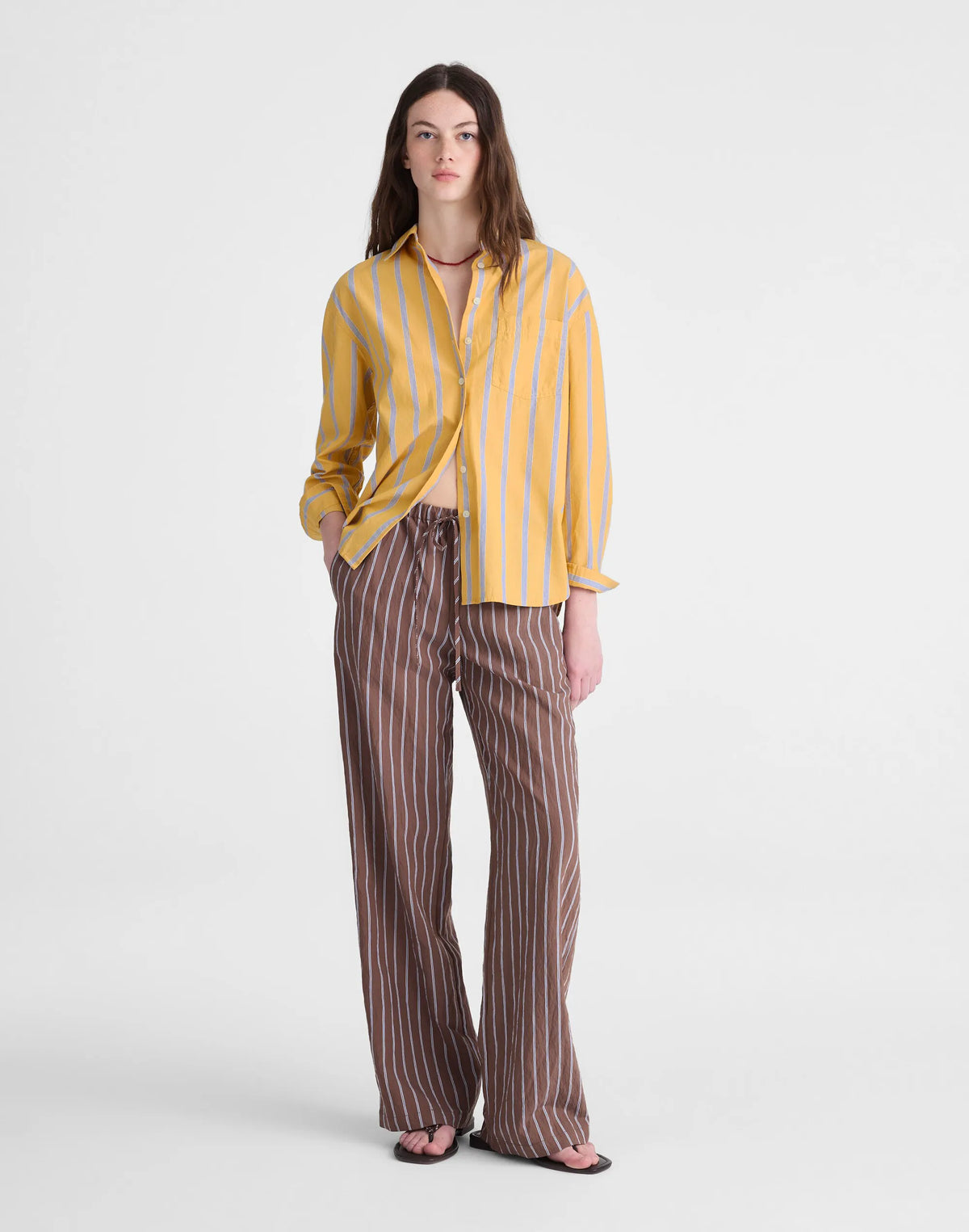 BROWN PERI TWIN STRIPE