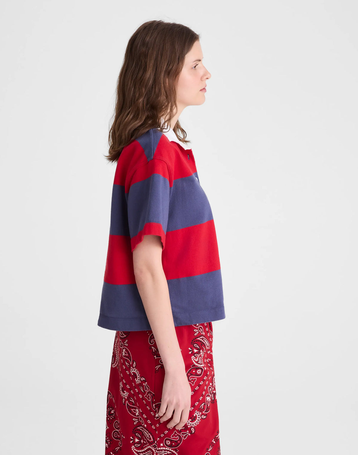 VARSITY RED AND NAVY STRIPE