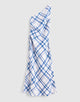 OVERSIZED BLUE WHITE PLAID