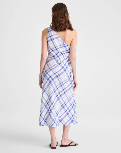 OVERSIZED BLUE WHITE PLAID