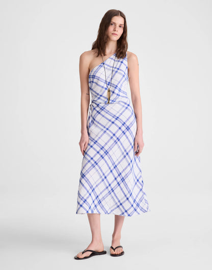 OVERSIZED BLUE WHITE PLAID