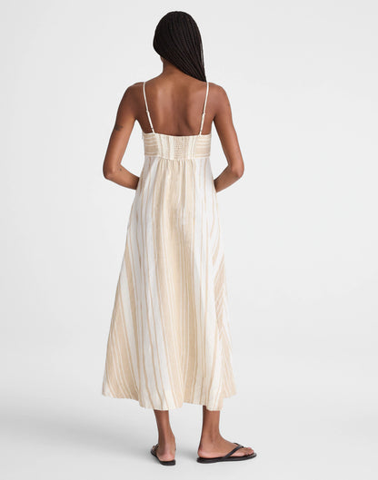 KHAKI WHITE STRIPE