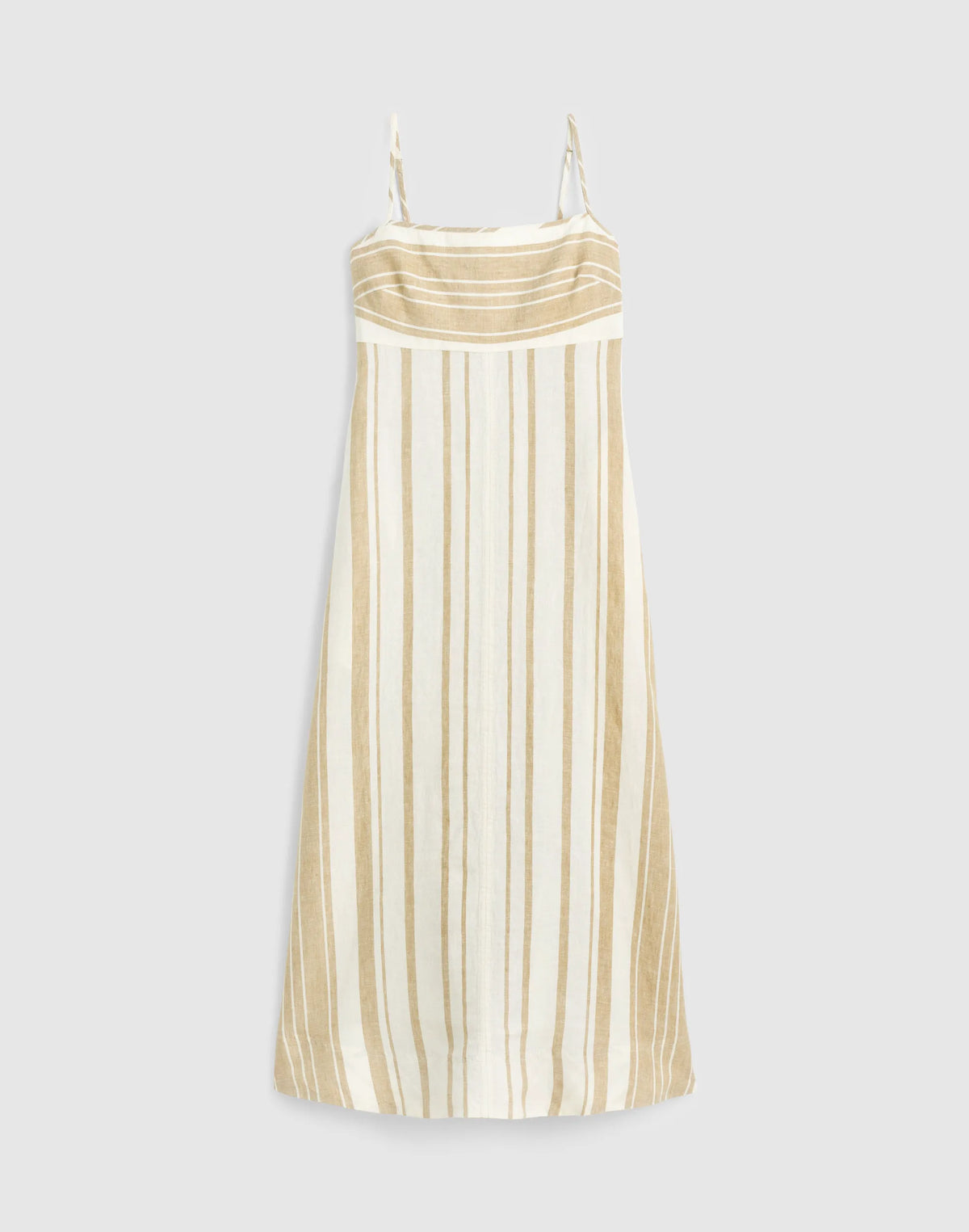 KHAKI WHITE STRIPE