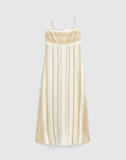 KHAKI WHITE STRIPE