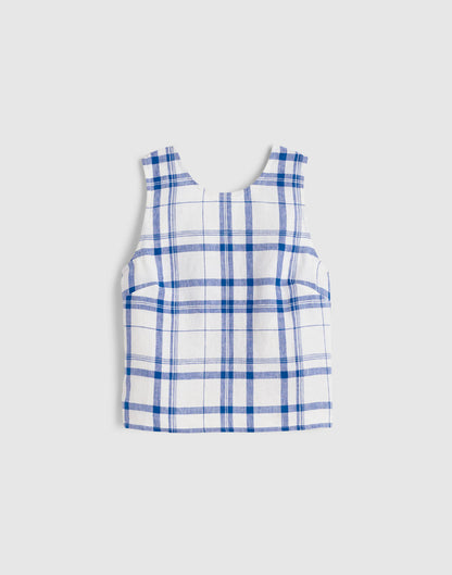 OVERSIZED BLUE WHITE PLAID