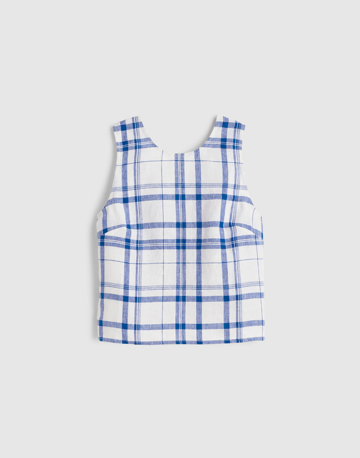 OVERSIZED BLUE WHITE PLAID