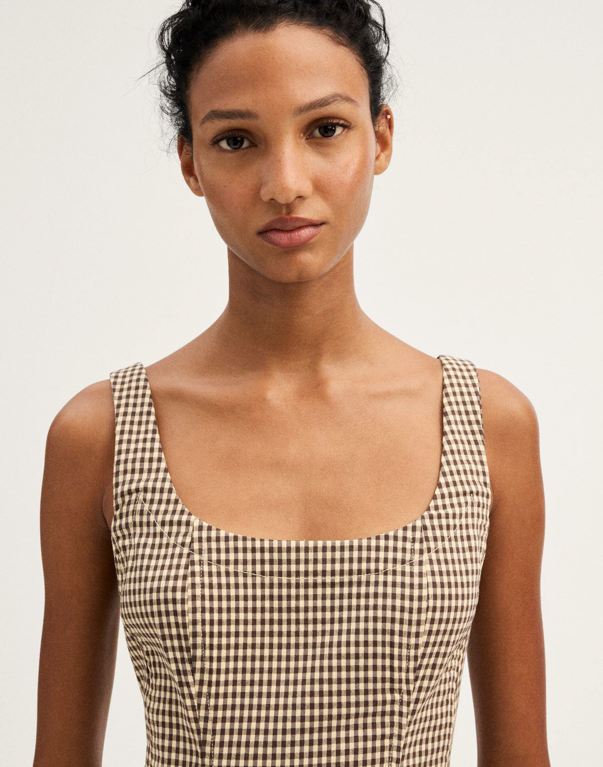 DARK BROWN GINGHAM