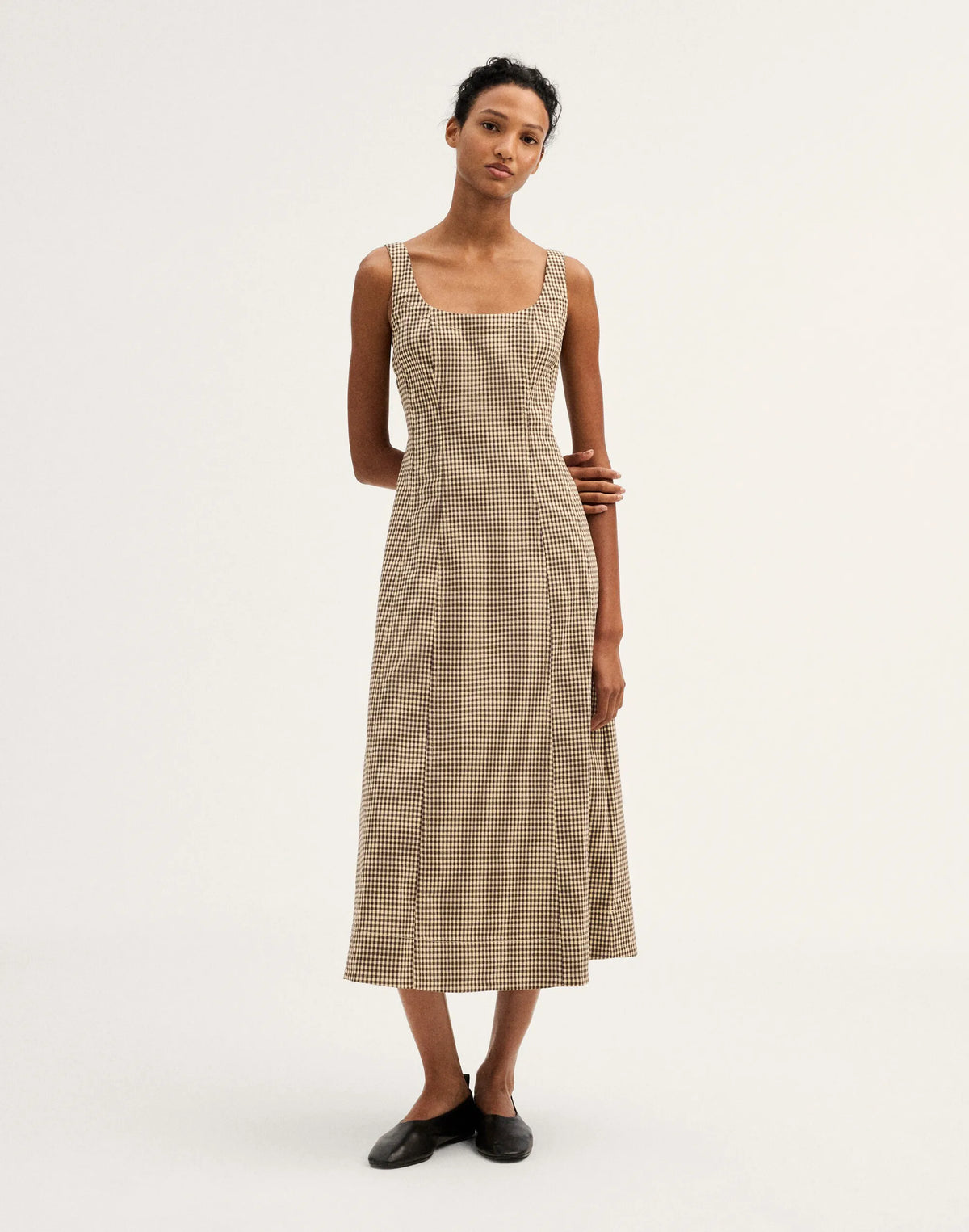 DARK BROWN GINGHAM