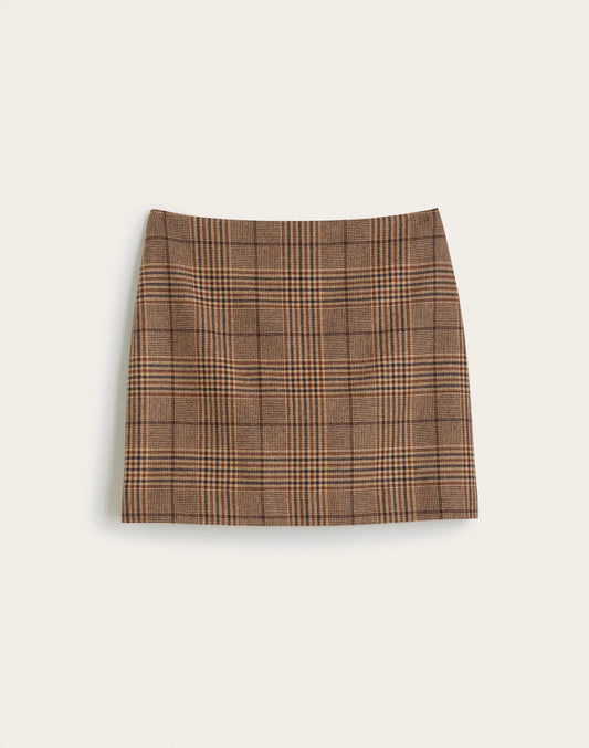 BROWN BLACK PLAID MULTI