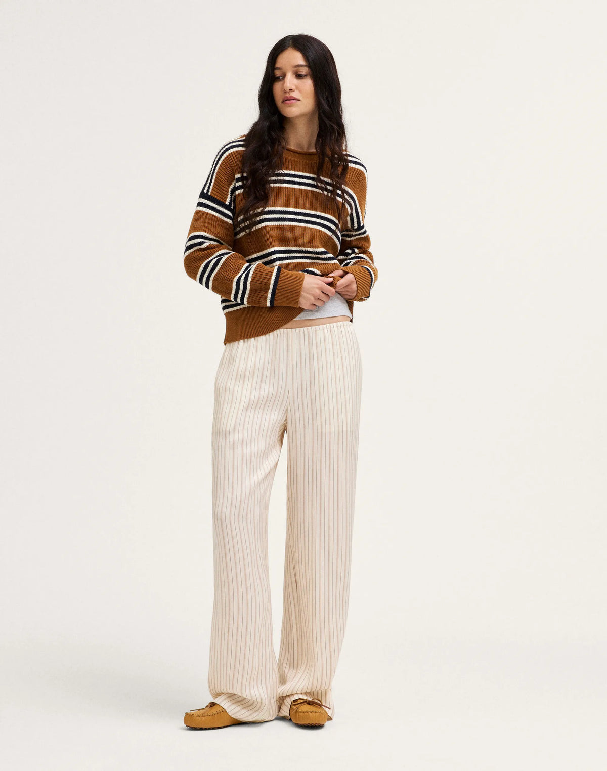 ACORN AND NAVY TRIO STRIPE