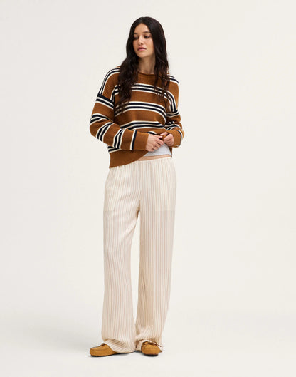 ACORN AND NAVY TRIO STRIPE