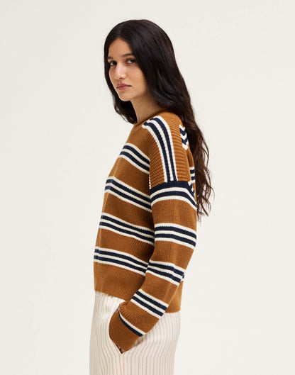 ACORN AND NAVY TRIO STRIPE