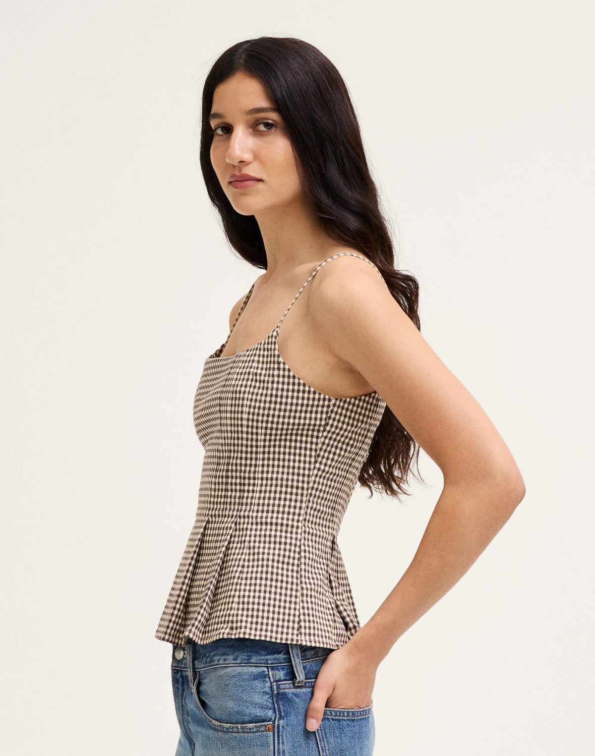 DARK BROWN GINGHAM