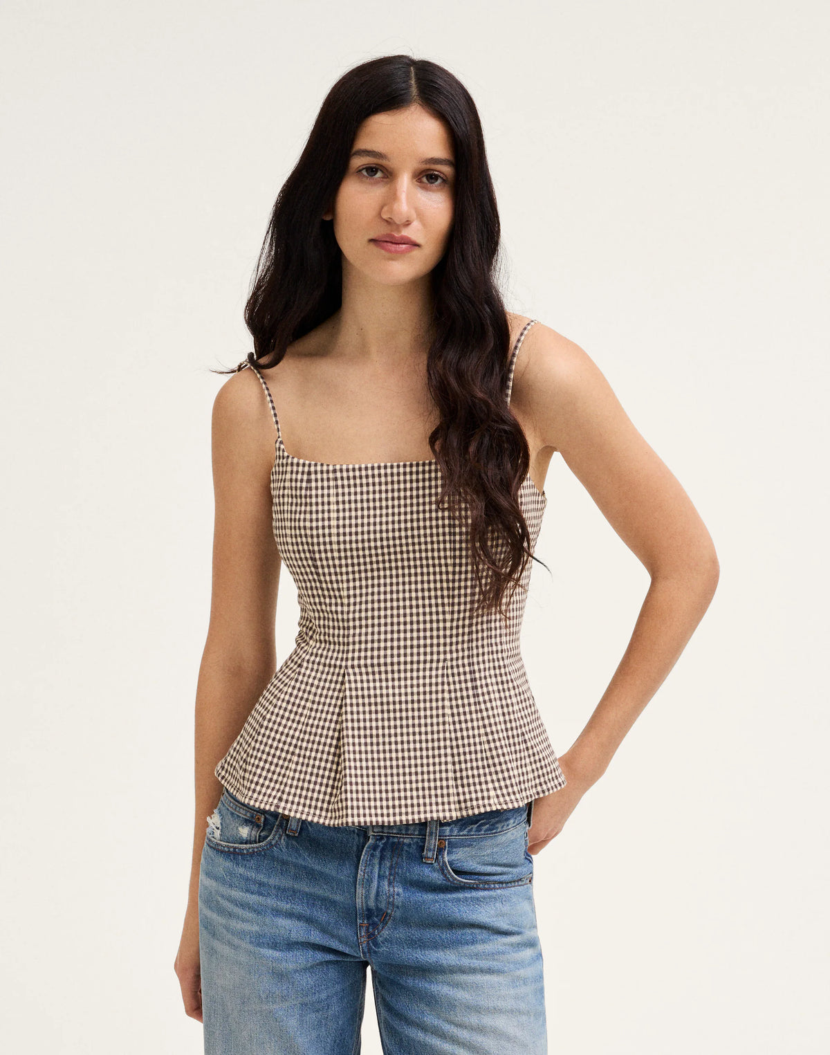 DARK BROWN GINGHAM