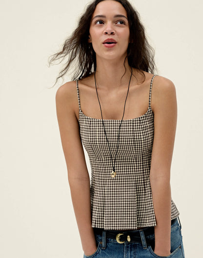 DARK BROWN GINGHAM