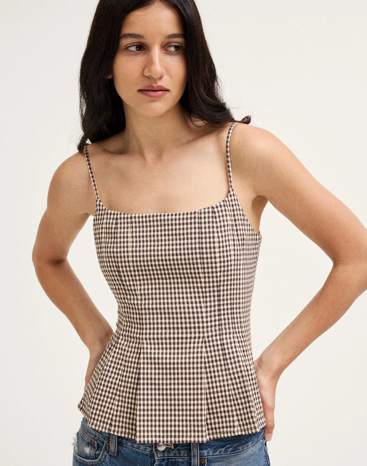 DARK BROWN GINGHAM