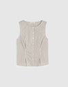 WHITE NAVY TWIN STRIPE