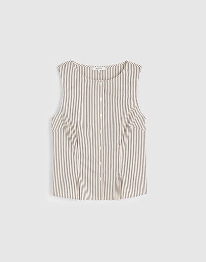 WHITE NAVY TWIN STRIPE