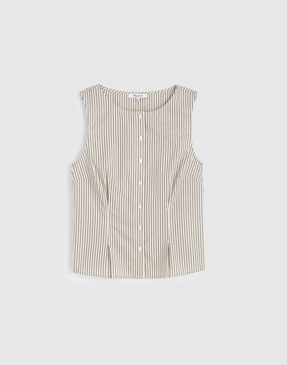 WHITE NAVY TWIN STRIPE
