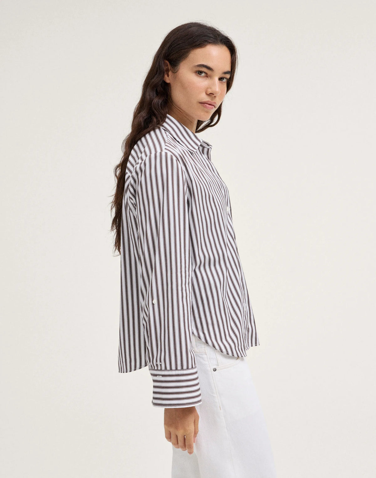 BROWN WHITE MULTI STRIPE