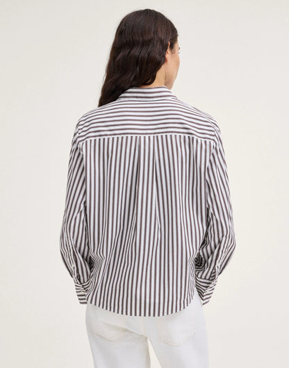 BROWN WHITE MULTI STRIPE