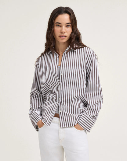 BROWN WHITE MULTI STRIPE