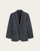 GREY PLAID BLUE STRIPE