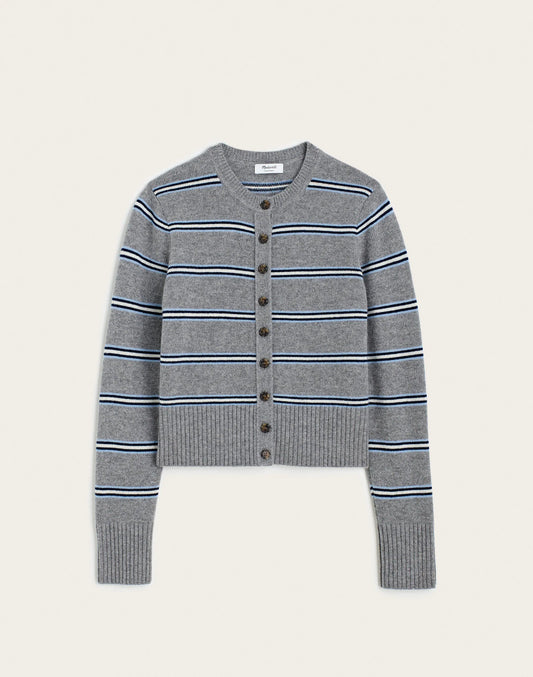 LIGHT HTHR GREY MULTI STRIPE