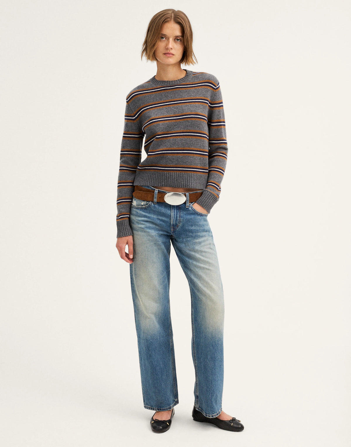 HTHR GREY MINI MULTI STRIPE