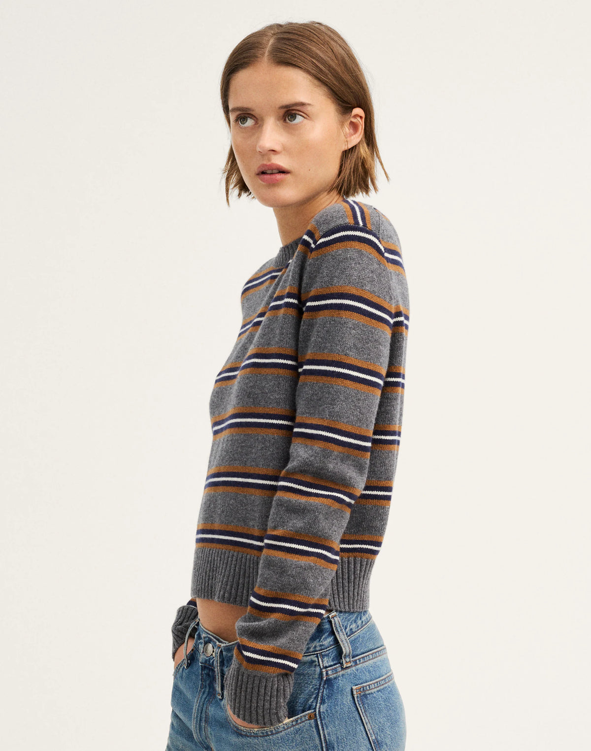 HTHR GREY MINI MULTI STRIPE