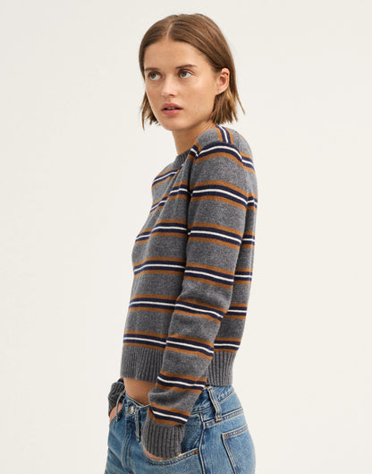 HTHR GREY MINI MULTI STRIPE