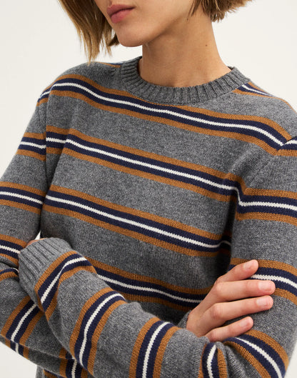 HTHR GREY MINI MULTI STRIPE