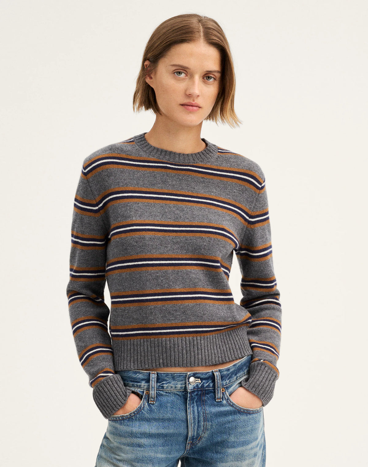 HTHR GREY MINI MULTI STRIPE