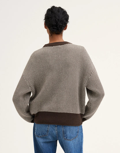 CANVAS AND DARK BROWN