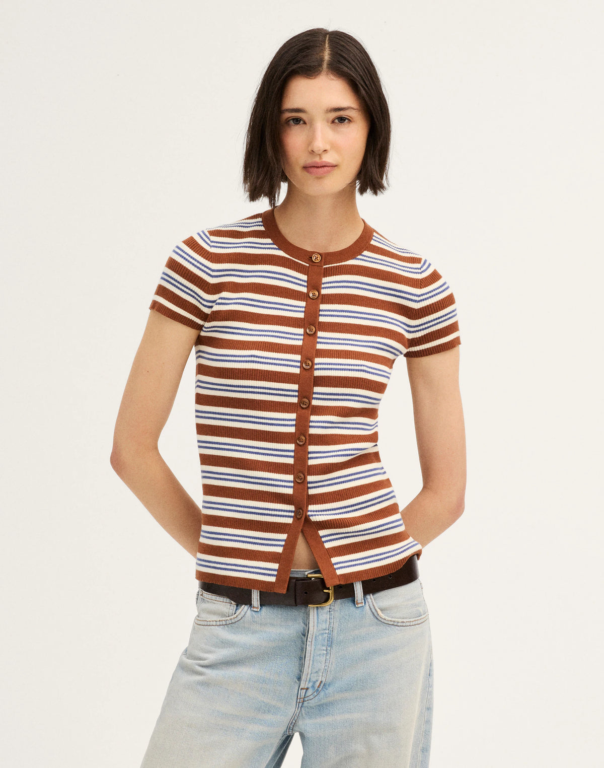 BROWN MULTI STRIPE